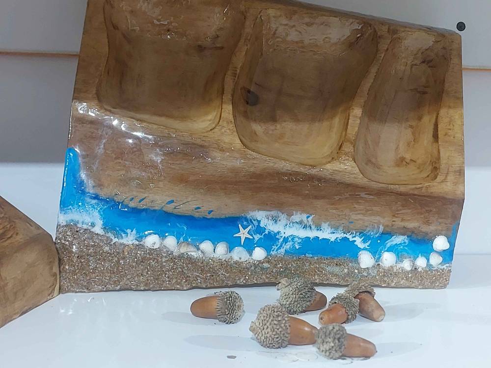 اردو خوری با چوب گردو دست ساز